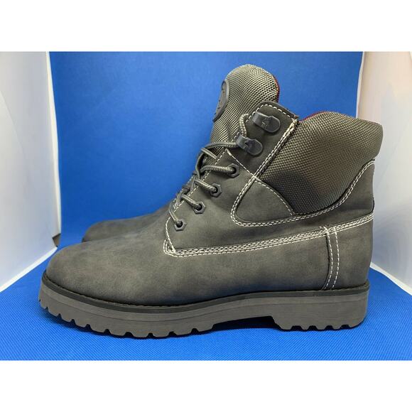 TOMMY HILFIGER Women's Poma Combat Boots Sz 9M Gray on Gray MSRP $129 - Picture 1 of 9